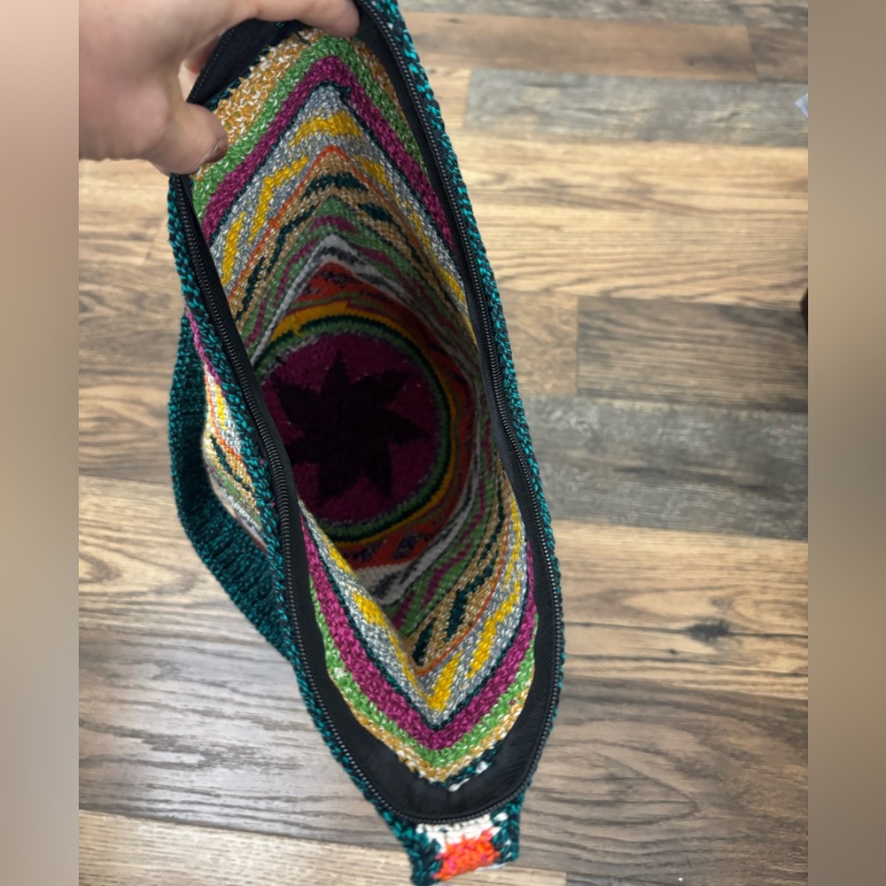 *Ethnic woven cotton crossbody bucket bag NWT - Picture 5 of 6